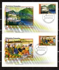 Polynésie Française "Artistes Peintres" Lot de 2 Enveloppes 1er Jour 2006