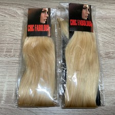 30 BANDES EXTENSIONS ADHESIVES CHEVEUX Blond 45cm