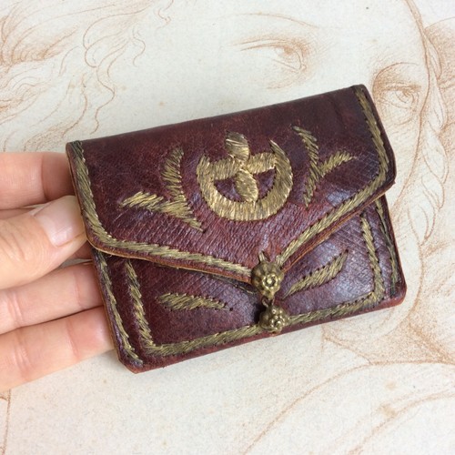 Ancien porte monnaie - en, cuir