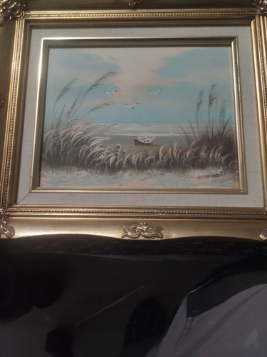 Ancien tableau huile sur toile - huile,
