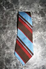 cravate Tergal, marron rouge bleu, polyester