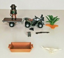 Playmobil 4834 Quad safari et braconnier + remorque safari savane afrique