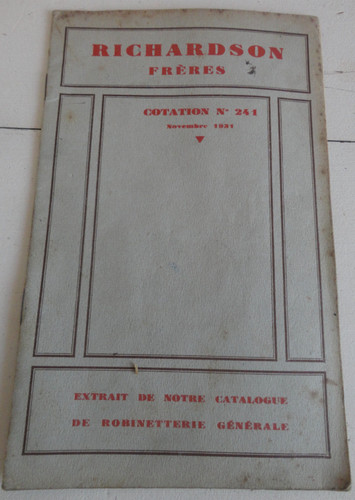 1931 petit extrait - , catalogue
