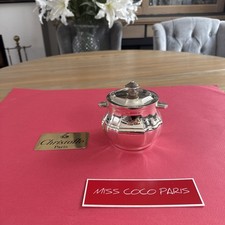 SUCRIER CHRISTOFLE ART DÉCO METAL ARGENTE TRÈS BEL ÉTAT HT 9 CM.