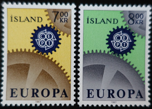 Timbres islande europa - timbres, d'