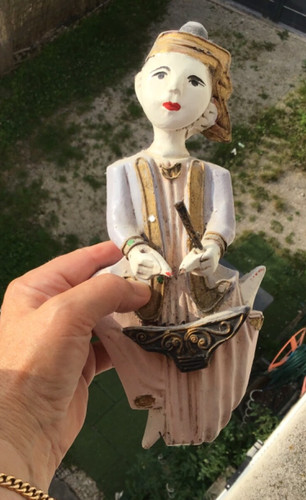 Figurine bois musicien - figurine,