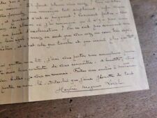 Haydée MAGNUS-LEVEL / Lettre autographe adressée à Jules RENARD en 1909