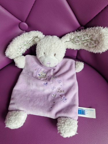 Doudou plat tex - plat, lapin