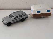 Majorette MERCEDES 300 TE + caravane Sterckman Lovely 400 VITRE BLEU : 1/65