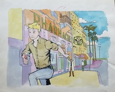 Affiche Bd - Lithographie Peinte- 1977 Pop Art