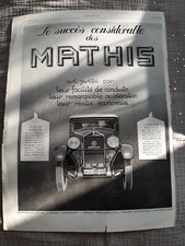 Pub de presse ancienne Mathis