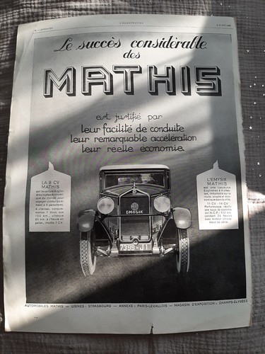 Pub presse ancienne mathis - de,