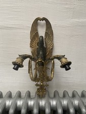 Paire d’appliques aux cygnes en bronze empire