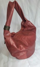Grand Sac Cuir Rouge Artisanat