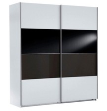 Armoire à Portes Coulissantes Easy Plus Penderie 180x65x210cm Blanc Verre (1865