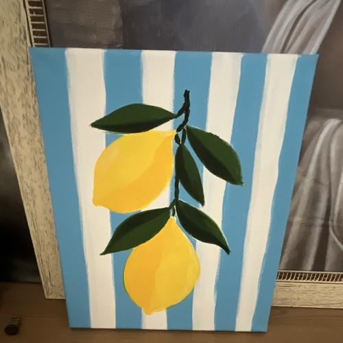 Peinture sur toile citrons