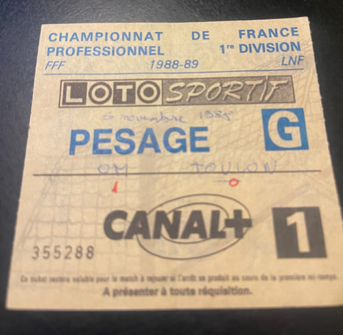 Ancien ticket billet football - billet,