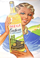 Affiche publicitaire Gentiane DIEGE Auvergne - No SUZE SALERS AVEZE - EGLETON -