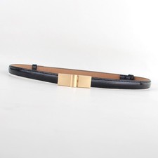 Femmes Faux Cuir Verni Réglable Ceinture Sangle Fin Ceinture Mode Décontracté