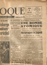 JOURNAL L'EPOQUE DU 7 Aout