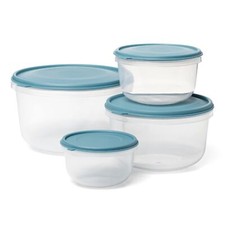 Set de 4 Boîtes Alimentaires Rondes 1 x 03L 1 x 06L 1 x 12L 1 x 22L Couvercle...
