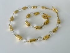 Parure Signée Biche De Bere Collier Bracelet Moderniste Vintage Designer Y2K