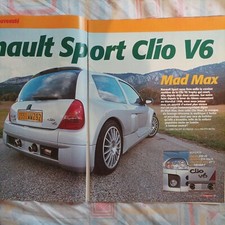 Essai Renault sport clio v6 230 ch coupure de presse revue auto 8 pages test car