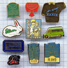 Lot Pin's vêtements MODE CACHAREL JACADI LA REDOUTE FLOYD Etam City Créat. PARIS