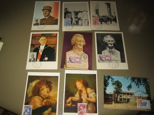 Lot cartes 1er - 9, jour