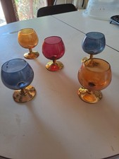 5 Verres à Cognac Colorées