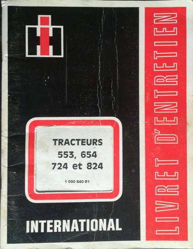 Livret entretien tracteur ih - livret,