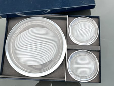 CRISTALLERIE ROYALE CHAMPAGNE COFFRET DESSOUS PLAT BOUTEILLE CRISTAL DAMPIERRE