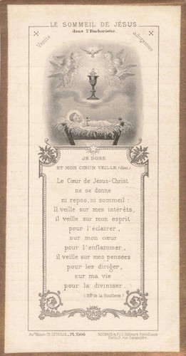 Ancienne image pieuse - pieuse, souvenir
