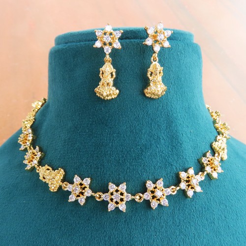 Parure collier fleurs cz - fleurs, ad