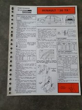 FICHE TECHNIQUE AUTOMOBILE RENAULT 30 TX