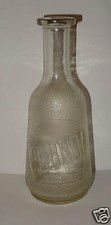 ANCIENNE BOUTEILLE, CARAFE EN VERRE POUR EAU PUBLICITE, PUB, PERNOD