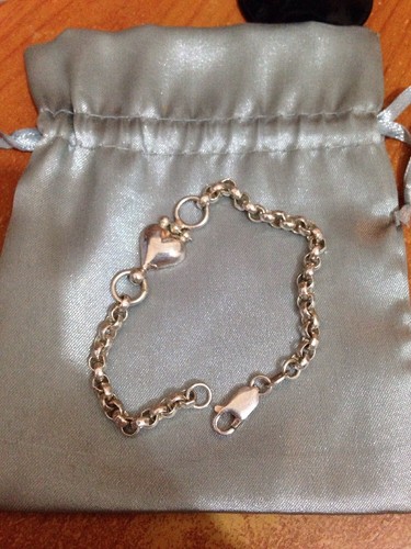 Bracelet coeur argent - bracelet, en