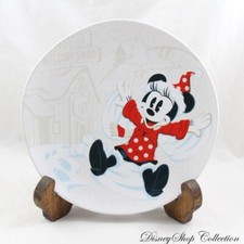 Assiette Minnie DISNEY Walt's Holiday Lodge neige Noël 20 cm (VIMO)