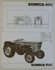 prospectus brochure SOMECA 400  tractor traktor prospekt fiat tracteur dépliant