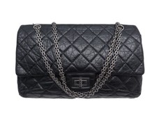 SAC A MAIN CHANEL 2.55 JUMBO CUIR NOIR BANDOULIERE LEATHER AND BAG PURSEE 11100€