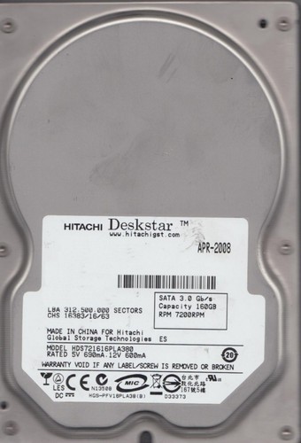 Disque dur 160 sata hitachi - go,