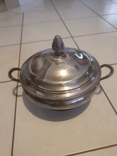 SOUPIERE EN METAL ARGENTEE