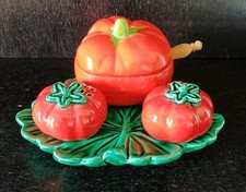 Service de Table Salière Poivrière Moutardier - Marqué Vallauris (A-M)