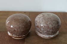 Ancien couvercle boule ,vase centre de table, en céramique, poterie ,à voir X 2