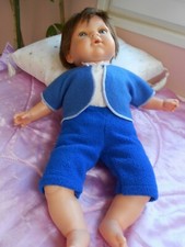 pantacourt et boléro pr poupée de collection  reborn, baigneur 40cm