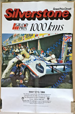 Affiche Ancien 1000km De Silverstone Porsche 962 Rothmans 1984 RectoVerso 89x57.