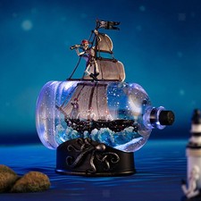 Bateau pirate en boîte, bouteille, à poser sur une étagère, style nautique,