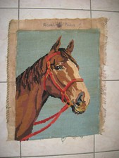 " cheval " 46cmx36cm 1réf4731 tapisserie canevas FINI Paris France