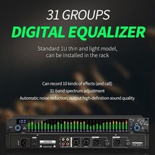 Égaliseur graphique stéréo compact 31 bandes pour home audio et performance K
