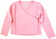 PETIT BATEAU T-shirt état NEUF forme cache-coeur 100% coton haut top fille 6 ans